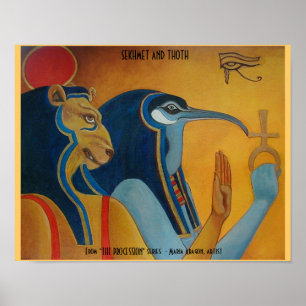 Sekhmet und Thoth Poster