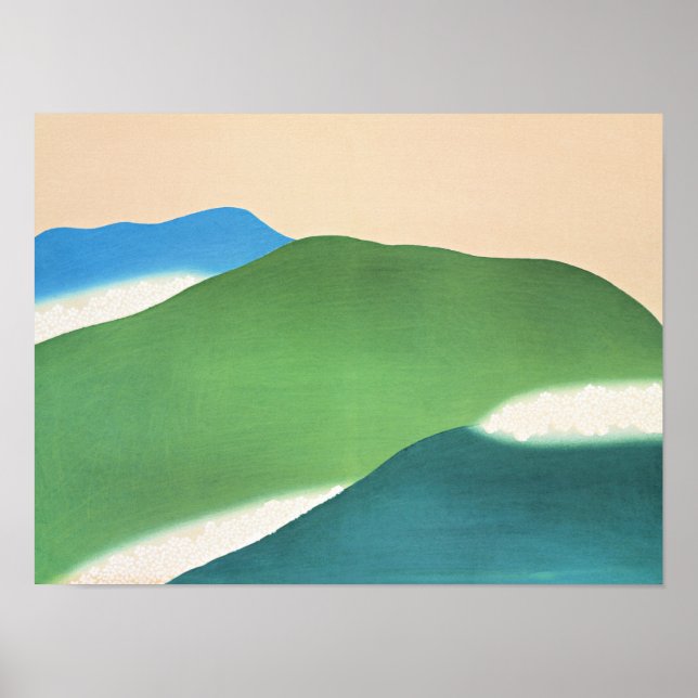 Sekka - Grüne Berge, Kunstmalerei, Poster (Vorne)