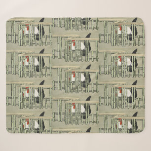 Sekka Roosters aus Momoyogusa japanische Kunst Sherpadecke