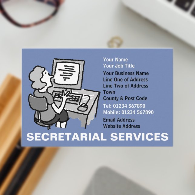 Sekretariatsdienste Visitenkarte (Secretarial Services Business Card)