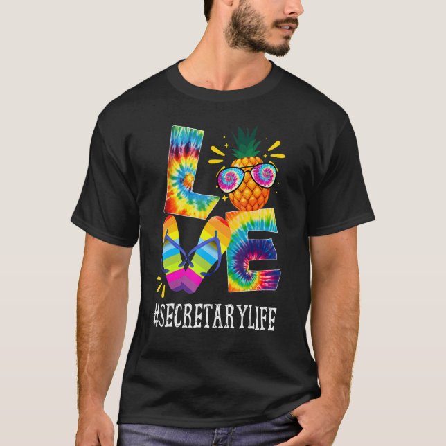 Sekretärin Liebe Ananas Summer Off Duty Gefärbte K T-Shirt (Vorderseite)