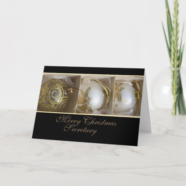Sekretärin Merry Christmas Card Feiertagskarte (Vorderseite)
