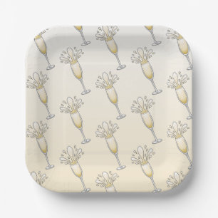 Sektglas Pappteller