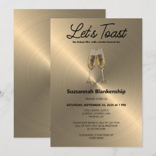 Sektkelch Toast Brautparty-Vorlage Einladung