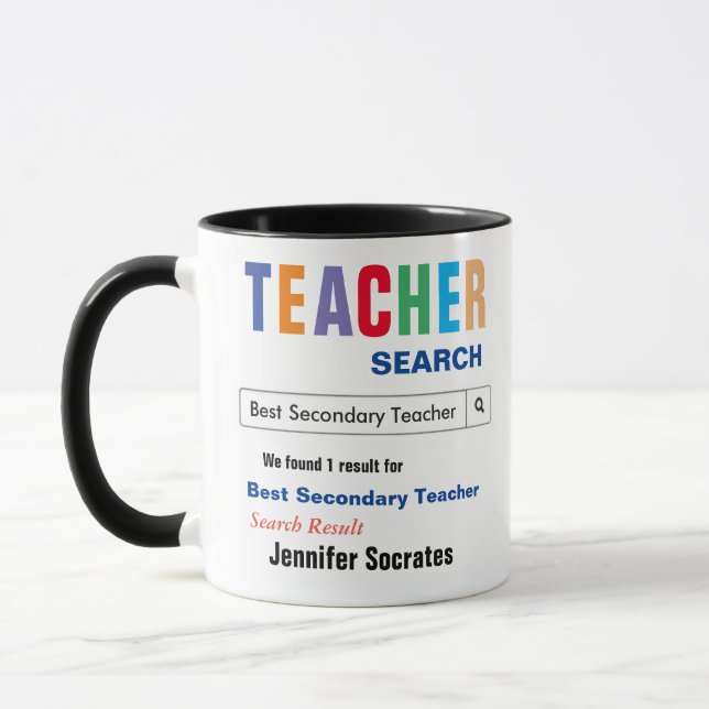 Sekundäres Geschenk für den besten Lehrer Tasse (Links)