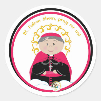 Sel. Fulton Sheen Runder Aufkleber