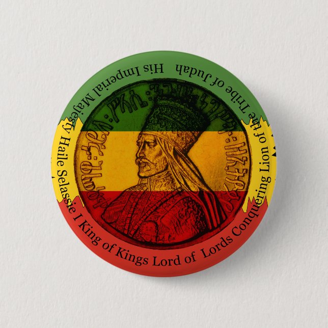Selassie I Pin Button (Vorderseite)