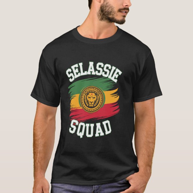 Selassie Squad Apparel for Ethiopian Rasta Product T-Shirt (Vorderseite)