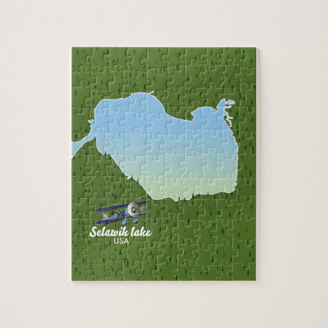 Selawik See Alaska Karte Puzzle (Vertikal)