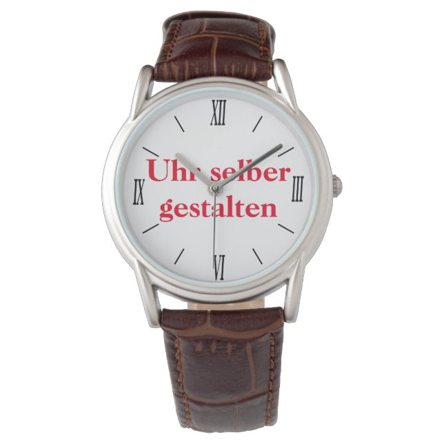 selber gestalten armbanduhr (Vorderseite)