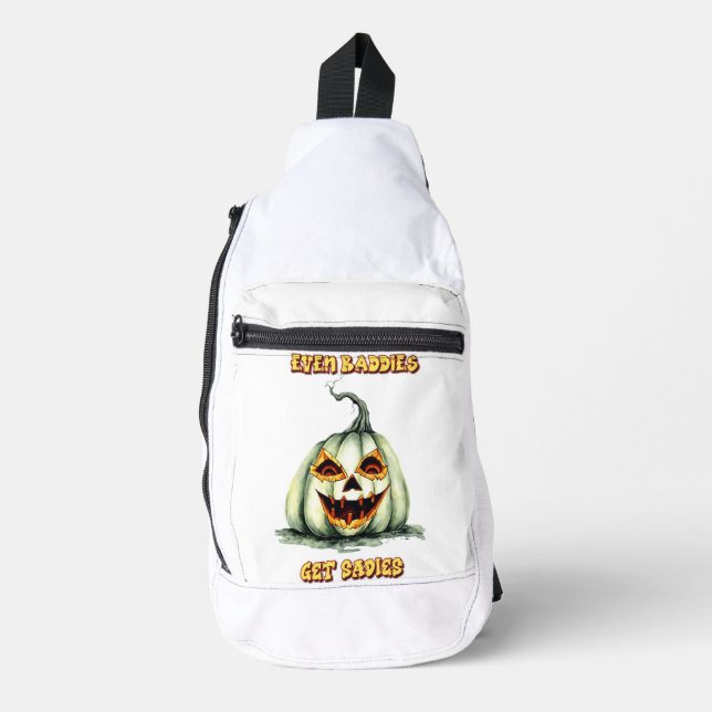 Selbst Baddies erhalten Saddies Evil Pumpkin Crossbody Bag (Vorderseite)