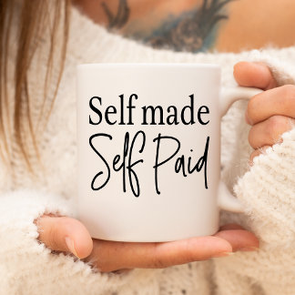 Selbst bezahlt kaffeetasse