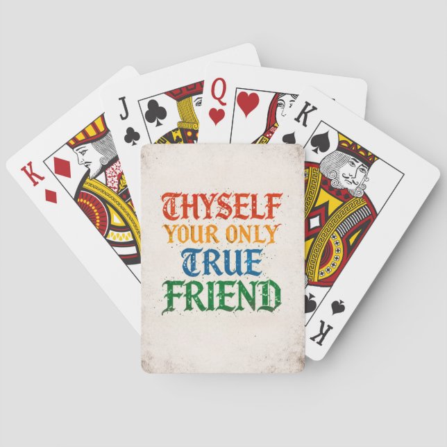 Selbst dein einziger wahrer Freund Spielkarten (Rückseite)
