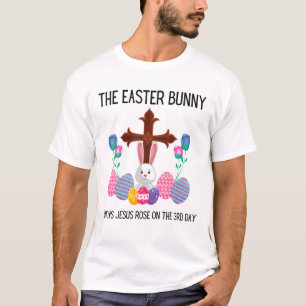 Selbst der Osterhase weiß, dass Jesus Rose Kinder  T-Shirt