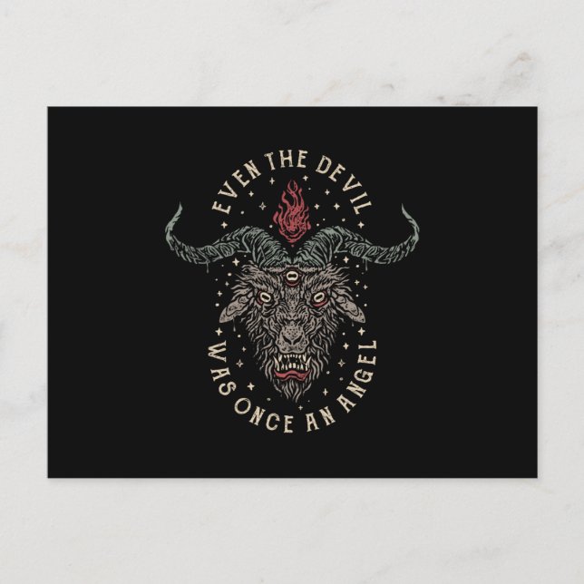Selbst der Teufel war einmal ein Engel Postkarte (Vorderseite)