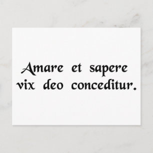 Selbst ein Gott findet es schwer, Liebe zu haben u Postkarte