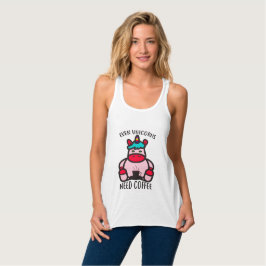 Selbst Einhörner brauchen Kaffee Funny Pink Unicor Tank Top