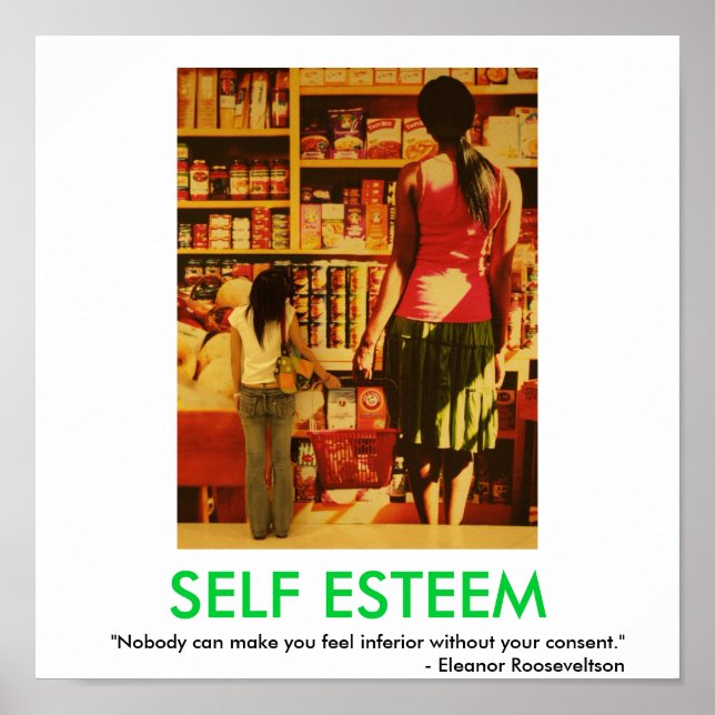 SELBST ESTEEM motivierend Plakat (Vorne)