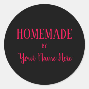 Selbst gemacht durch den runder aufkleber