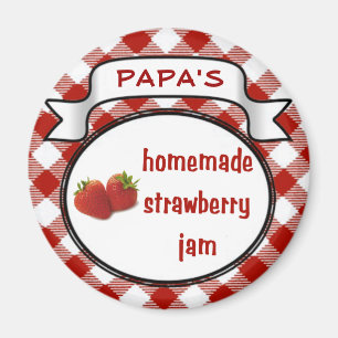 Selbst gemachte Erdbeermarmelade Magnet