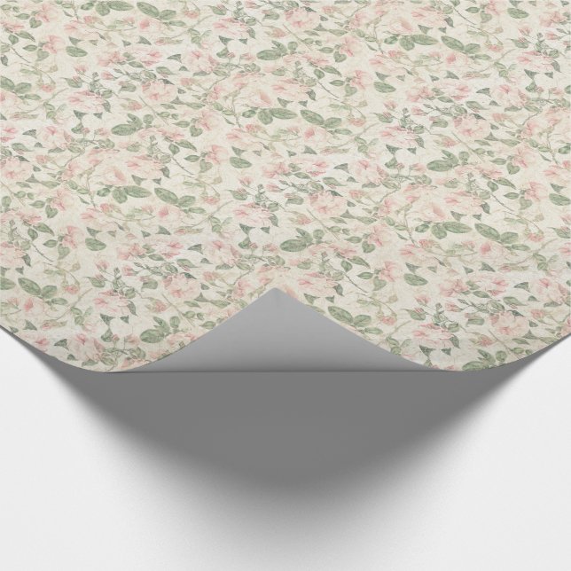 Selbst gemachte PapierRosen-Rosenknospe-Blumen mit Geschenkpapier (Ecke)