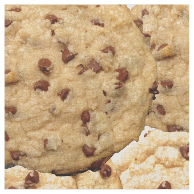 Selbst gemachte Schokoladensplitter-Plätzchen Stoff (Nahaufnahme)