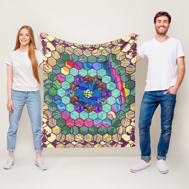 Selbst gemachte Steppdecke Fleecedecke (Beispiel)