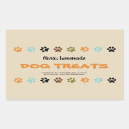 Selbst gemachter HundeLeckerei-Glasaufkleber Rechteckiger Aufkleber