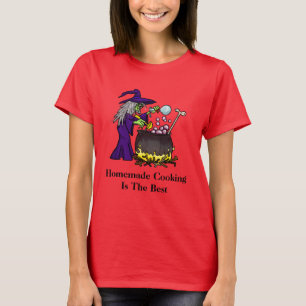 Selbst gemachter kochender Hexe-Halloween-T - T-Shirt
