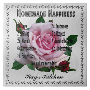 SELBST GEMACHTES HAPPINESS-TILE FLIESE