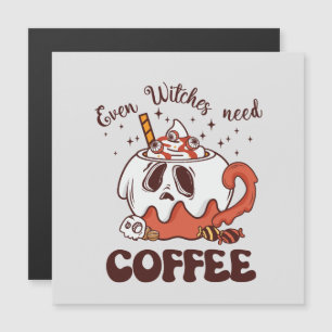 Selbst Hexen brauchen Kaffee Magnetkarte