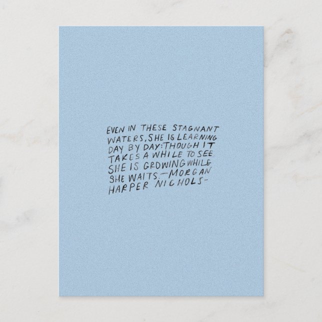 Selbst in diesen stagnierenden Gewässern Postkarte (Vorderseite)