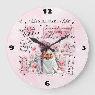 Selbst-Liebe Große Wanduhr