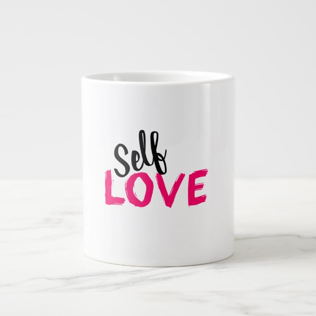 Selbst-Liebe Jumbo-Tasse (Vorderseite)