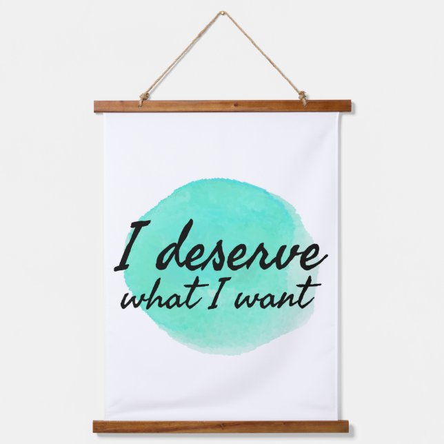 Selbst-Liebe motivierend Redewendungen für die Sel Wandteppich Mit Holzrahmen (Vorderseite)