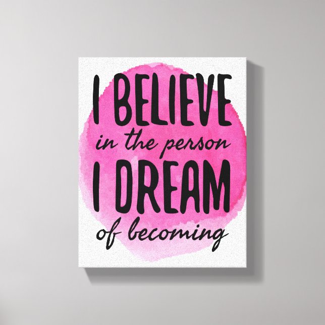 Selbst-Liebe motivierend Wörter für Selbstversorgu Leinwanddruck (Vorderseite)