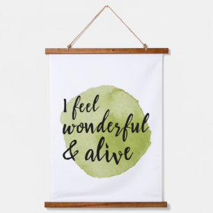 Selbst-Liebe positive Visionen Worte für Selbstver Wandteppich Mit Holzrahmen