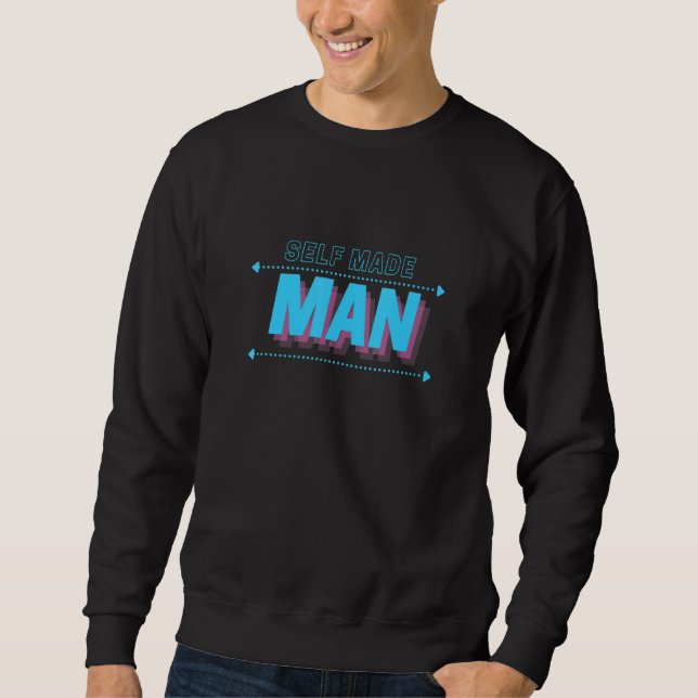 Selbst Made Man Transgender Transman Lgbtq Pride Sweatshirt (Vorderseite)