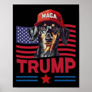 Selbst mein Hund Lieben Trump Funny Dackel Mega Ha Poster