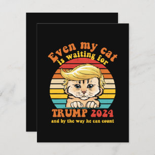 Selbst meine Katze ist für Trump 2024-Apparel Gewa Begleitkarte