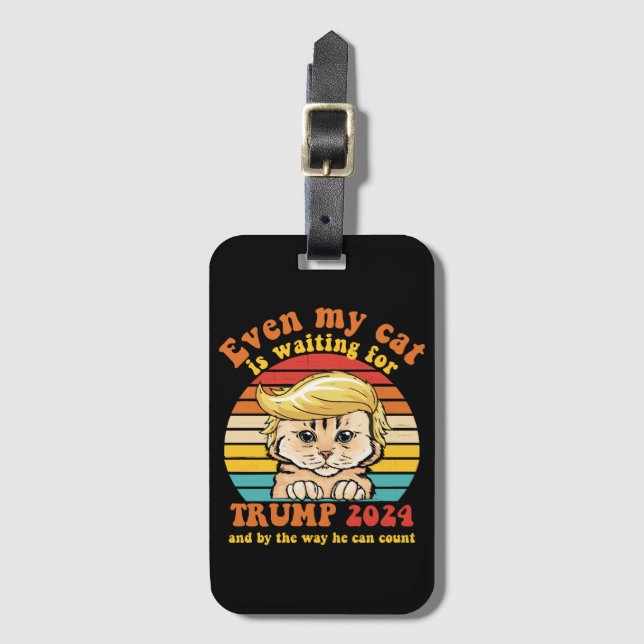 Selbst meine Katze ist für Trump 2024-Apparel Gewa Gepäckanhänger (Vorderseite Vertikal)
