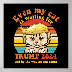 Selbst meine Katze ist für Trump 2024-Apparel Gewa Poster