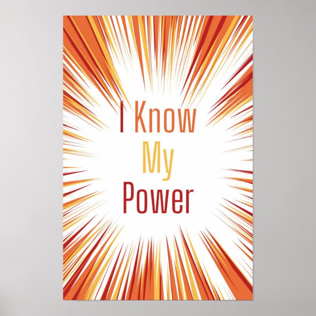 Selbst Motivierend : Ich kenne meinen Power: Poster (Vorne)