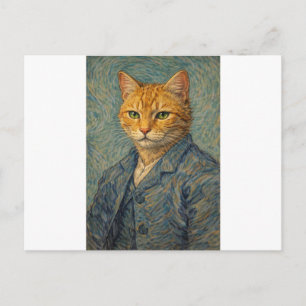 Selbst-Pawtrait mit wirbelnden Schnurren Postkarte