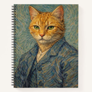 Selbst-Pawtrait mit wirbelnden Schnurren Spiralblo Notizbuch