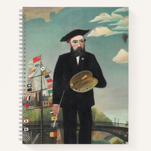 Selbst: Porträt – Landschaft, Henri Rousseau 1890 Notizbuch