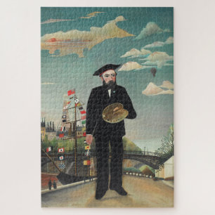 Selbst: Porträt – Landschaft, Henri Rousseau 1890 Puzzle