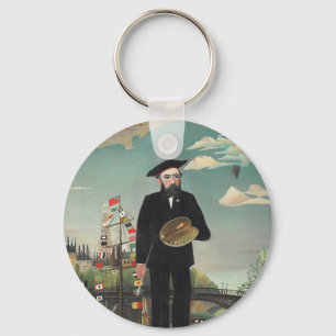 Selbst: Porträt – Landschaft, Henri Rousseau 1890 Schlüsselanhänger