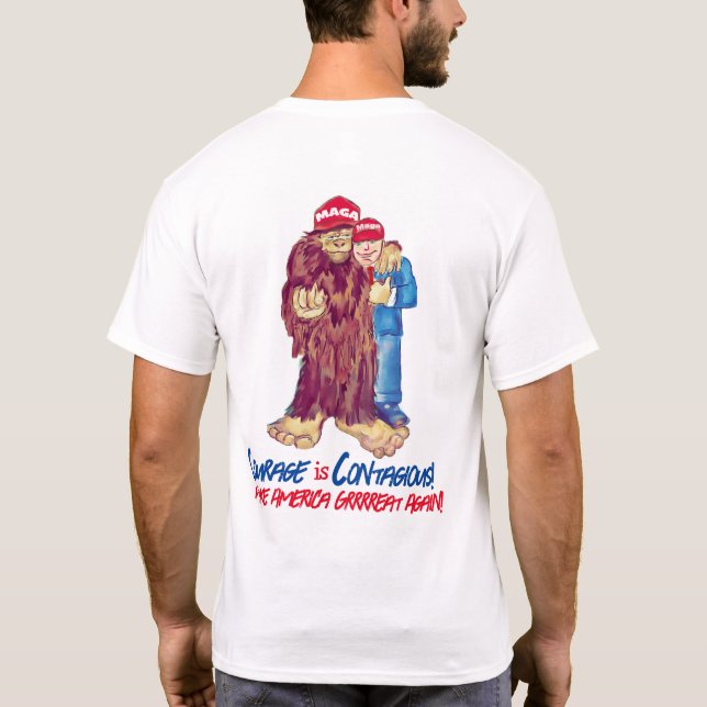 Selbst Sasquatch Lieben Trump! T-Shirt (Rückseite)