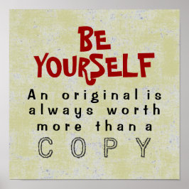 SELBST SEIN - 12x12 Poster (Leinwand Option)